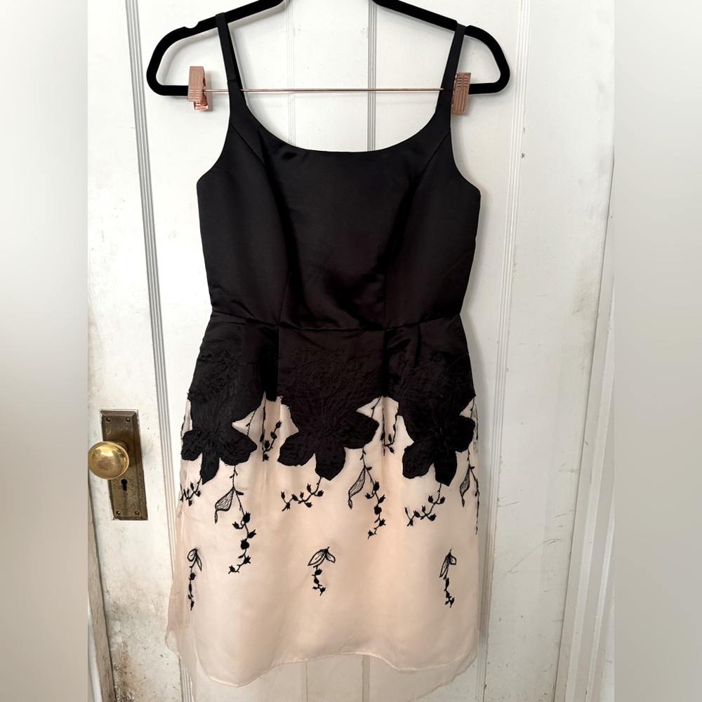 BNWT ASOS BLK/Peach Party Dress (Sz 6)